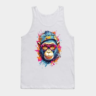 Cool Monkey in Glasses Tank Top